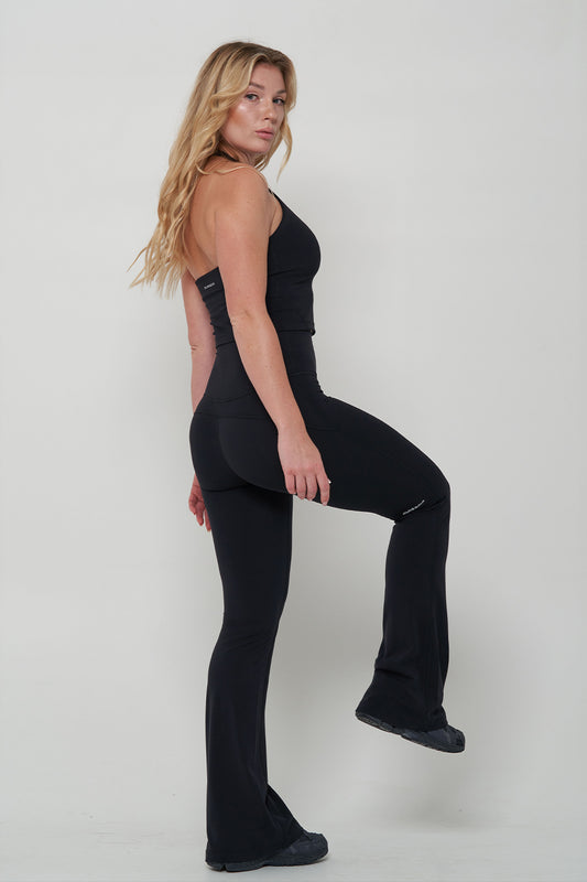 High-Waist Flare Legging In Coal