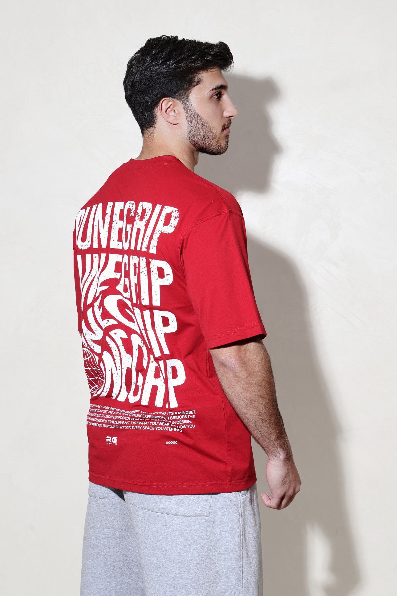 Vintage Retro Tee In Red
