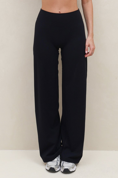 Wide-leg legging In Black