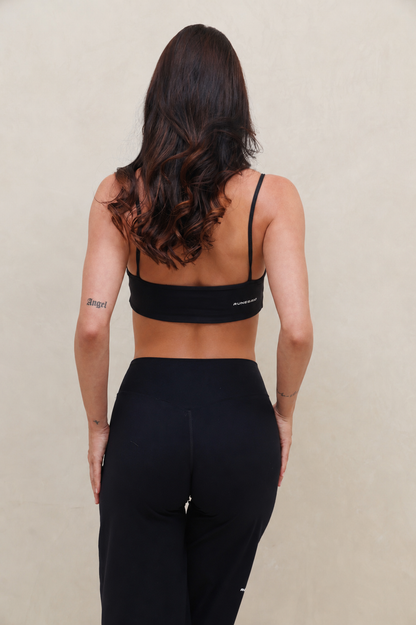 Wide-leg legging In Black