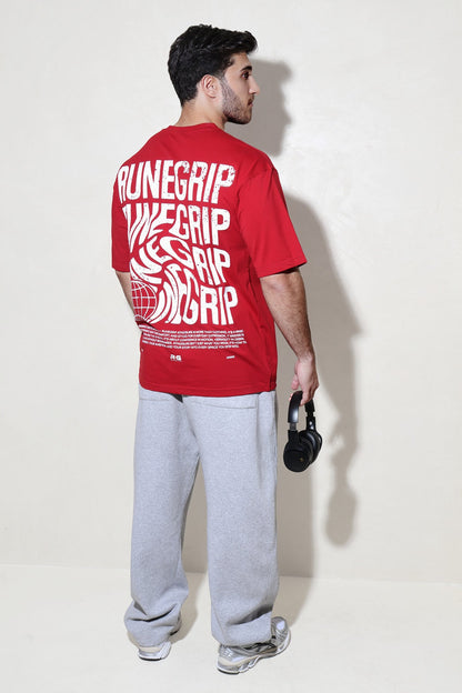 Vintage Retro Tee In Red