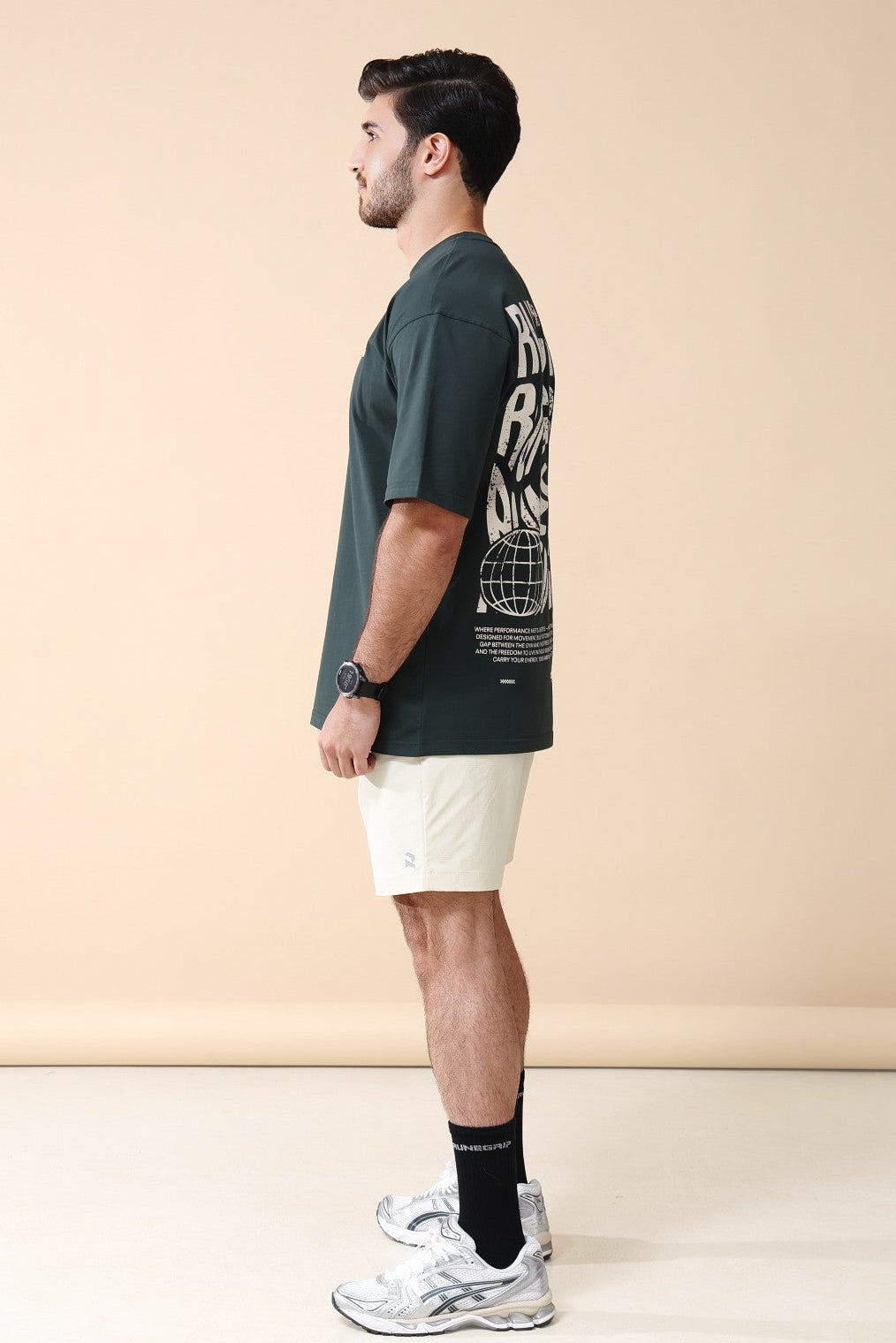 Vintage Retro Tee In Green
