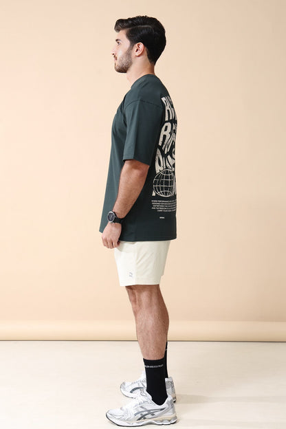 Vintage Retro Tee In Green