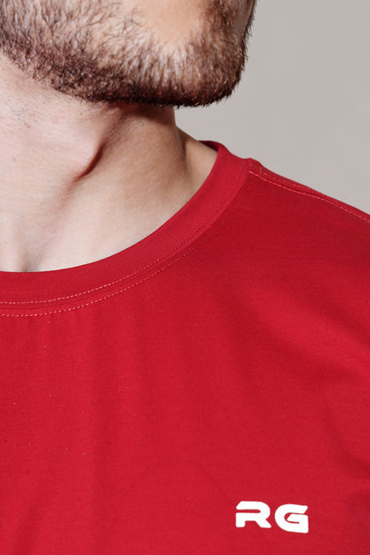 Vintage Retro Tee In Red