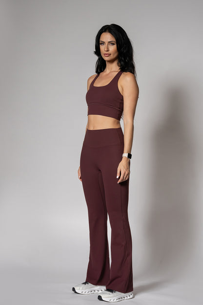 Sculpt Series Flare Legging In Cherry