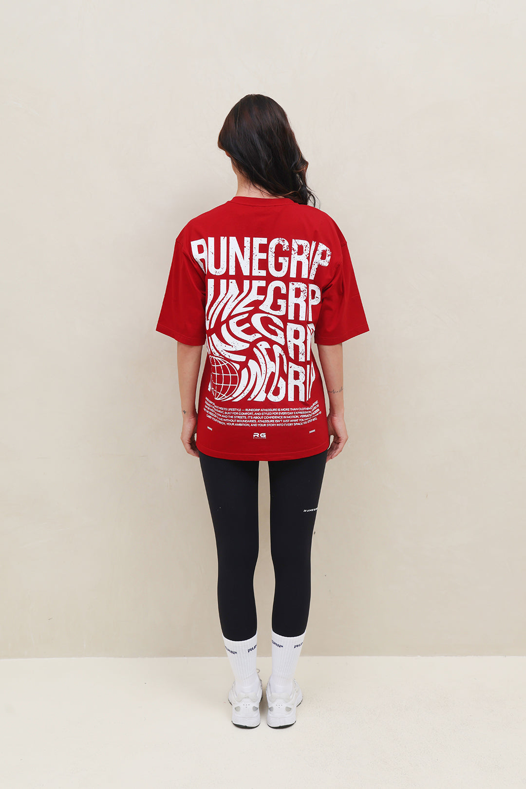 Vintage Retro Tee In Red