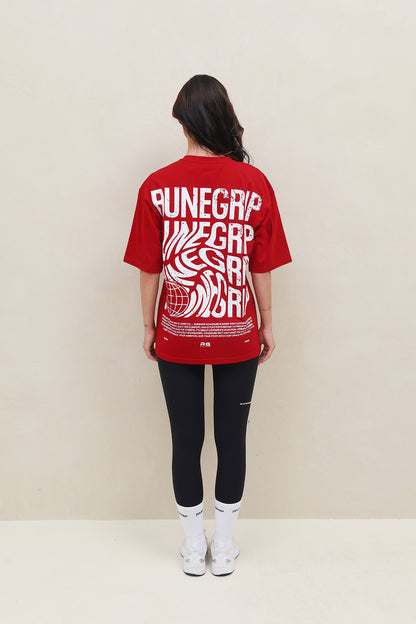 Vintage Retro Tee In Red