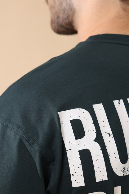 Vintage Retro Tee In Green